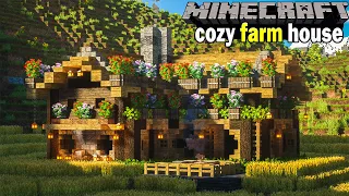 Minecraft Relaxing Longplay | COZY FARM HOUSE🌱🏕  | no commentary