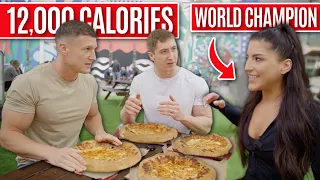 BROTHERS vs WORLD RECORD competitive eater *12,000 calorie challenge*