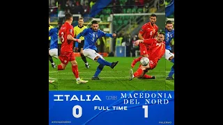 Italy 0-1 North Macedonia. The Goal Knock Out Italy From 2022 World Cup.