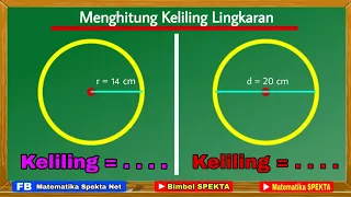 Cara Menghitung Keliling Lingkaran. Menggunaka nilai  pi berbeda