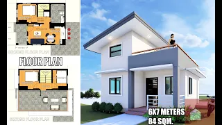 AMAZING HOUSE PLAN / SMALL HOUSE DESIGN 6X7 METERS -LOFT PART 2