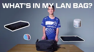 What does Obo bring with him in his LAN bag?
