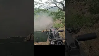 Firing the .50 cal Machine Gun During US Army Training in the Philippines, April 2023