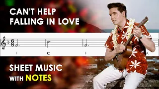 Can't Help Falling in Love | Sheet Music with Easy Notes for Recorder, Violin Tutorial Elvis Presley