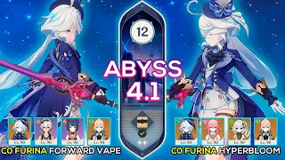 C0 Furina Forward Vape & C0 Furina Hyperbloom I Spiral Abyss 4.2 Floor 12 9 stars Genshin Impact