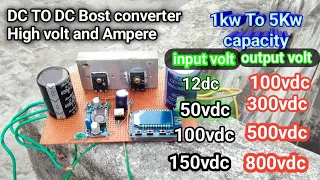 DC to DC boost converter low volt to high volt convert. pfc boost converter.