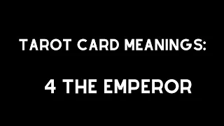Tarot Card Meanings: The Emperor