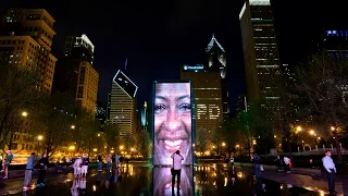 Crown Fountain at Millennium Park by Crystal Fountains - Chicago, Illinois, USA