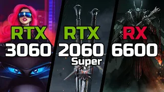 RTX 3060 vs RTX 2060 Super vs RX 6600 - Test in 19 Games