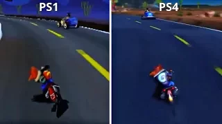 Crash Bandicoot N.Sane Trilogy PS4 vs PS1 Gameplay Graphics Comparison