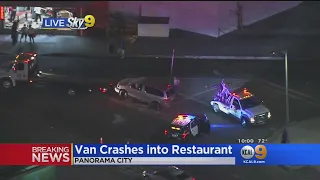 Van Crashes Into Panorama City Restaurant