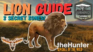 Vurhonga Savanna Lion Guide With Two Secret Zones! -the Hunter: Call of the Wild