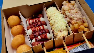 Popular cheese corn dog(hot dog) combo set in Korea - korean street food