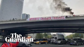 Social media footage shows rare anti-Xi Jinping protest in China
