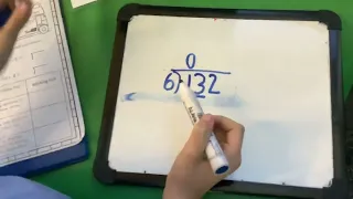 How to solve division, 6 divided by 132 (for kids) multiplication chart needed