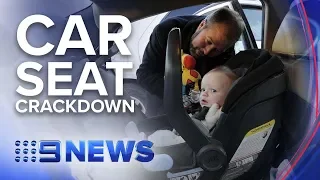 Warning to parents driving with children unrestrained & unprotected| Nine News Australia