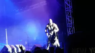 Sabaton - Joakim Brodén trades vest with a fan (Sabaton Open Air 2016)