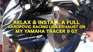 2022 Yamaha Tracer 9 GT - Relax and Install a full Akropovic Racing Line Exhaust