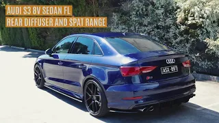 Audi S3 8V Sedan FL Rear Diffuser & Spat Range