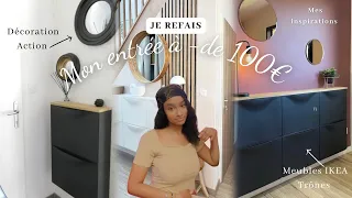 Aménagement de l’entrée à - de 100€ | Montage Ikea Trônes, inspiration entrée, déco Action, bon plan