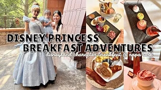 disney princess breakfast adventures experience at disneyland's napa rose | mom & toddler vlog