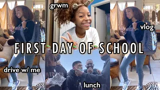 FIRST DAY OF SCHOOL | GRWM/VLOG + DRIVE W/ ME *JUNIOR YEAR*