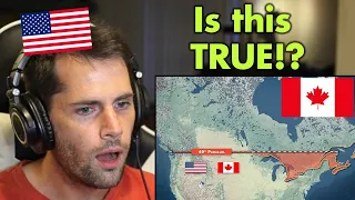 American Reacts to Why 50% of Canadians Live South of This Line