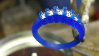 Wax Carving For A Five Stone Diamond Ring