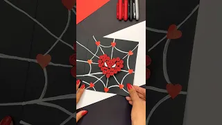 DIY Spiderman cute gift idea 🕷❤️ #shorts #art #craft #diy #gift #tutorial #artist #creative