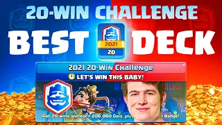 #1 Best Deck for 20 Win Challenge in Clash Royale! Win Exclusive Badge!