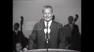 Willy Brandt launches colour television in West Berlin, 1967