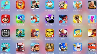 Subway Surf,Spiderman Unlimited,Ben 10,Zombie Run,Oddbods Turbo,Minion Rush,Tom Hero,Little Singham