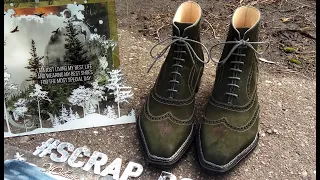 How it's made ✒📐🔨 ミ★ Elegant Oxford Boots ★彡with engraving🌿 bespoke shoemaking process in Donetsk 🔨