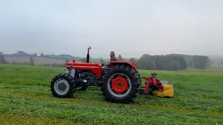 Massey Ferguson 188 Multipower 4x4 with grass mower (part 2)