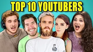 COLLEGE KIDS REACT TO TOP 10 MOST SUBSCRIBED YOUTUBERS OF ALL TIME