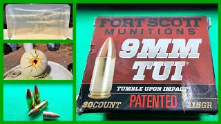 Fort Scott Munitions TUI (tumble upon impact) 9mm 115gn