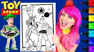 Coloring Makeover Woody & Buzz Toy Story 4 Coloring Page Prismacolor Markers | KiMMi THE CLOWN