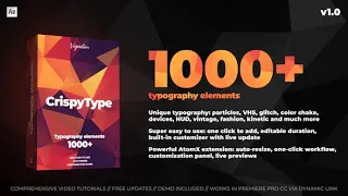 CrispyType / 1000+ Typography Elements ★ After Effects Template ★ AE Templates