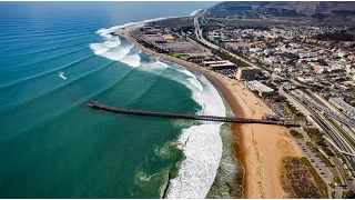 Surfers' Point Park, Ventura, CA - Aerial Views in 4K