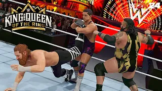 Sami Zayn vs Chad Gable vs Bronson Reed WWE King & Queen of the Ring 2024 | WWE 2K24 Highlights