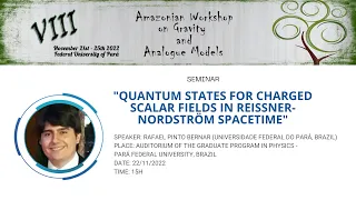 Quantum states for charged scalar fields in Reissner-Nordström spct - Dr. Rafael P Bernar-VIII AWGAM