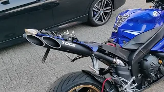 2007 Yamaha YZF R1 with TOCE exhaust (custom baffles)