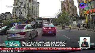 Truck na nawalan ng preno, inararo ang ilang sasakyan | SONA