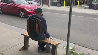 Man builds benches for bus stops after seeing woman sitting in dirt