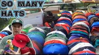 Sea of Vintage Snapbacks at this Flea Market