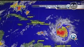 4 p.m. Thursday Tropical Storm Erika update