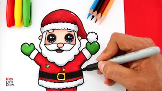 How to Draw SANTA CLAUS Easy