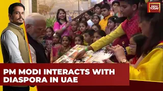 PM Modi Attends 'Ahlan Modi' Event In Abu Dhabi,  All Set To Inaugurate UAE's First Hindu Mandir