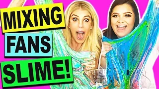 DIY Mixing and Unboxing Fans Slime with Karina Garcia! (Giant Slime Smoothie No Borax)