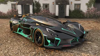 Forza Horizon 4 - 2019 RAESR Tachyon Speed - Car Show Speed Jump Crash Test . 4K 60fps.